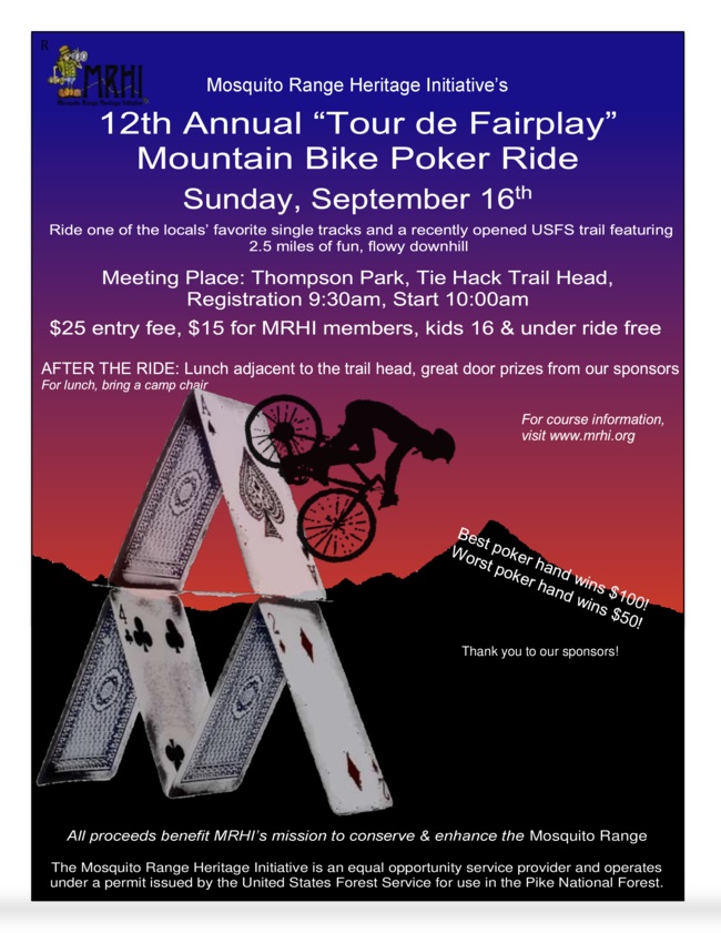 12th Annual Tour de Fairplay Mountain Bike Poker Ride MRHI