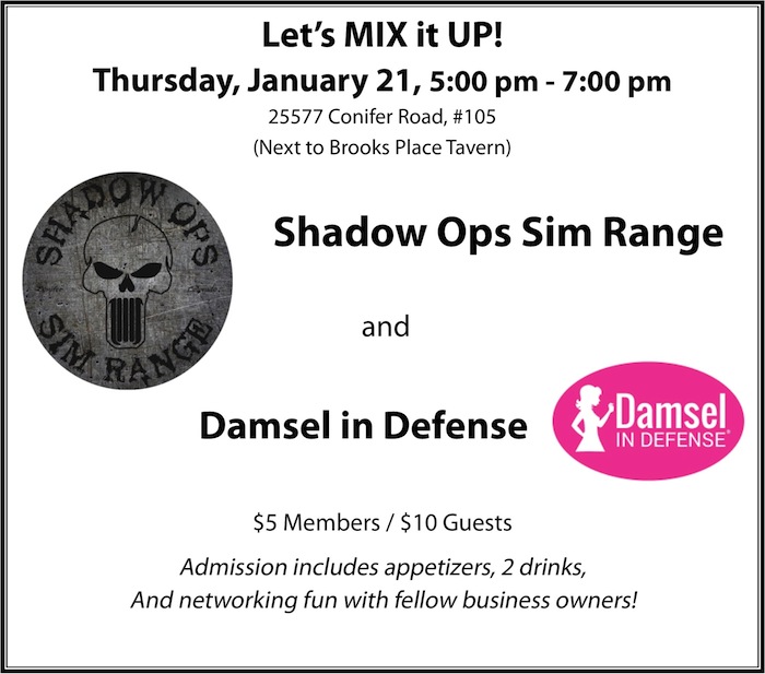 2016Mixer Shadow Ops Sim Range Damsel in Distress Conifer Area Chamber of Commerce