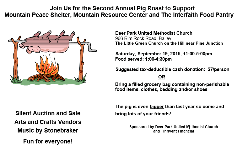 2nd Annual Charity Pig Roast Deer Park United Methodist Church
