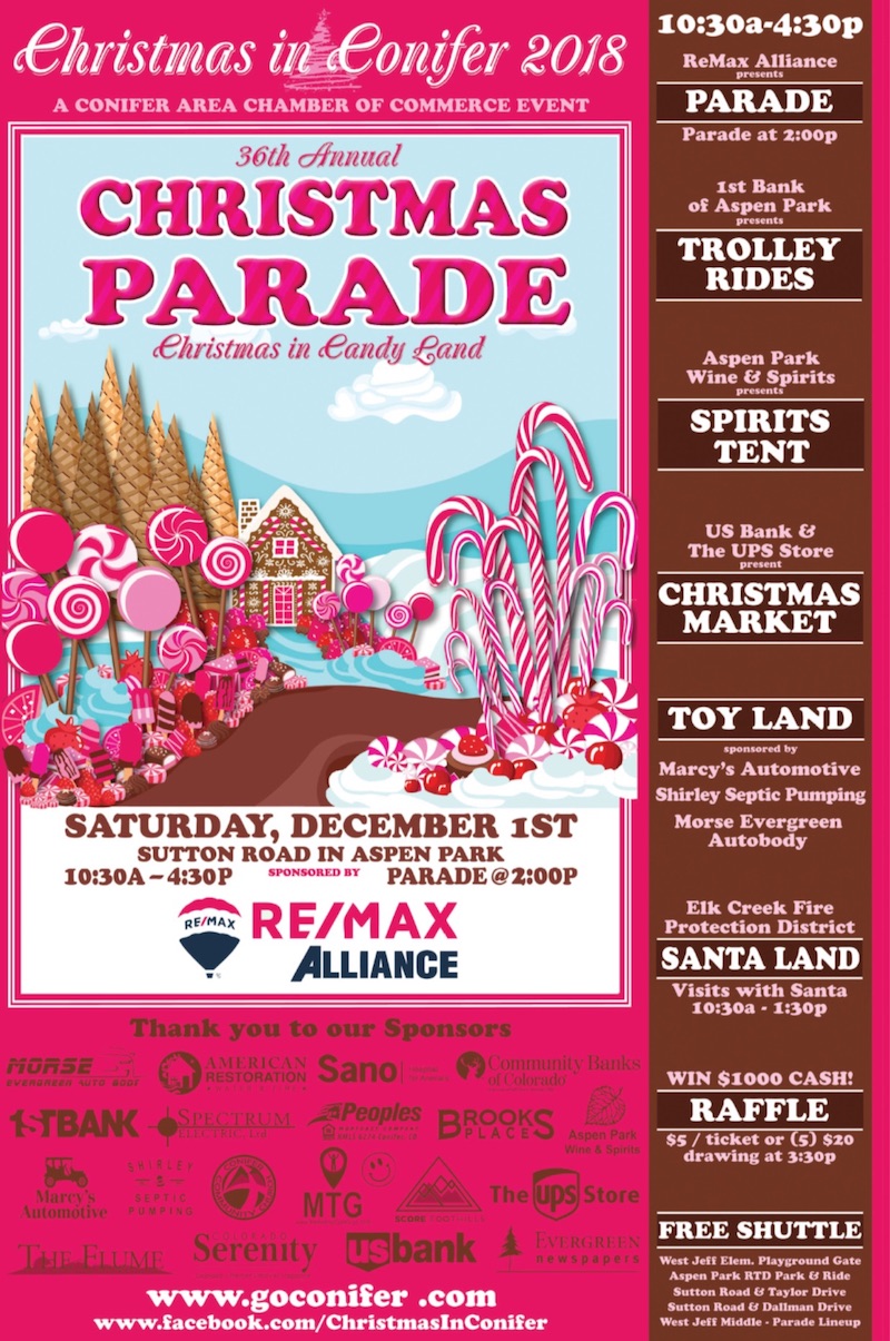 36th Annual Conifer Christmas Parade Candyland 2018