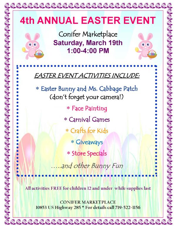4th Annual Conifer Marketplace Easter Event