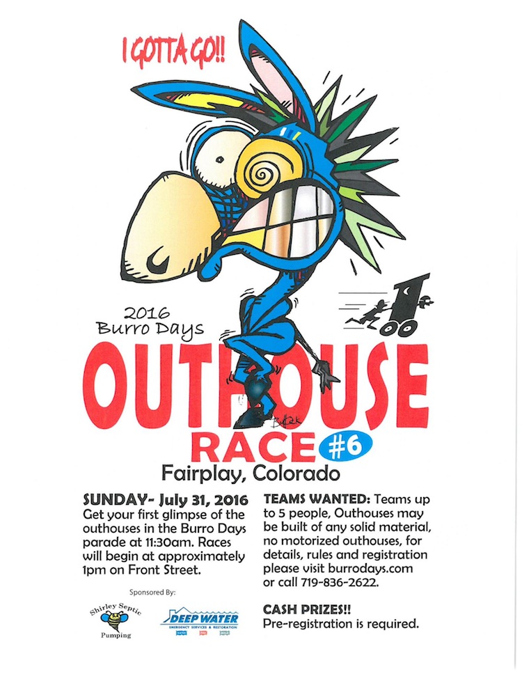 6th Annual Burro Days Outhouse Race Fairplay Colorado