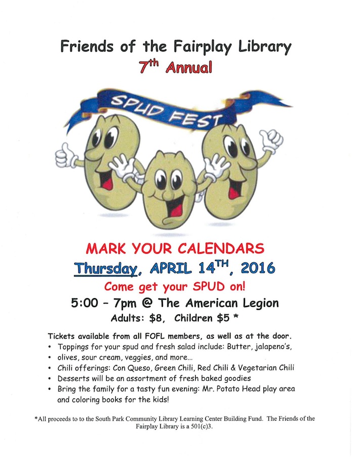 7th Annual Spud Fest by Friends of Fairplay Library