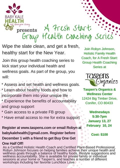 A Fresh Start Group Health Coaching Series Taspens Wellness Center