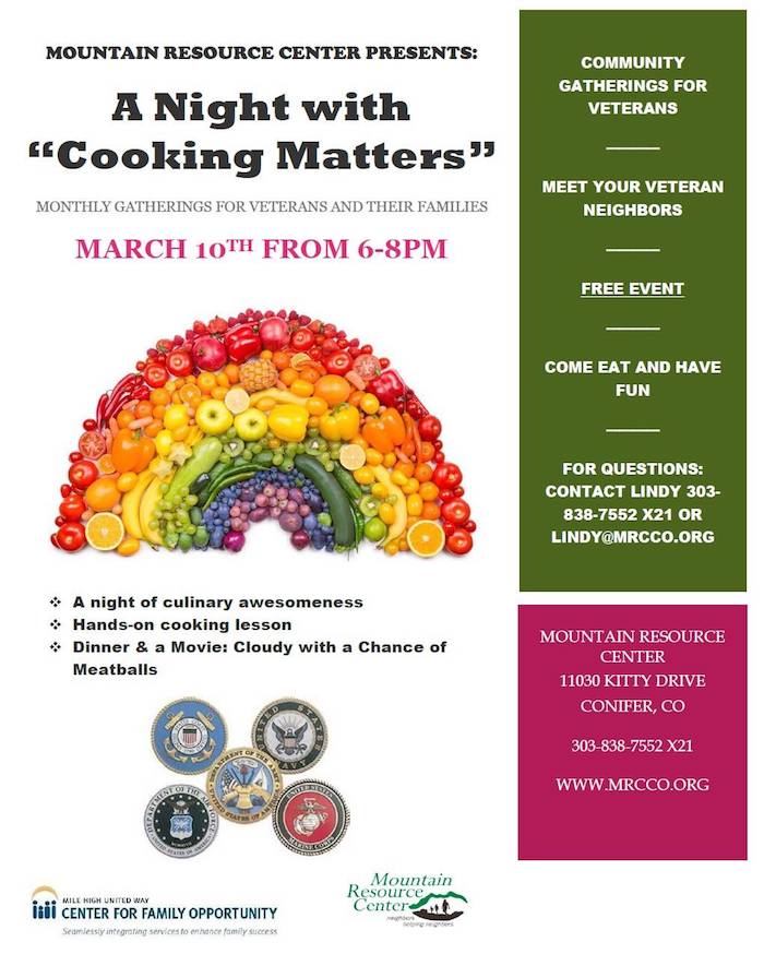 A night with cooking matters mountain resource center veterans families