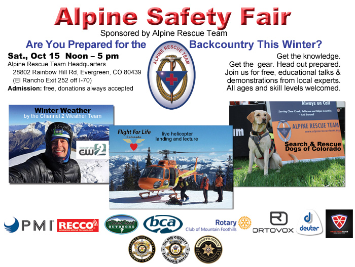 Alpine Rescue Safety Fair Evergreen Colorado October 2016 My Mountain Town