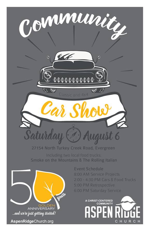 Aspen Ridge Church Community Car Show August 6