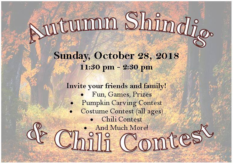Autumn Shindig and Chili Contest Mountain High Chapel 2018