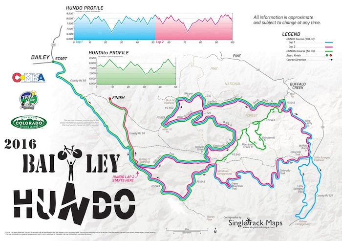 Bailey HUNDO Map 2016 bike course
