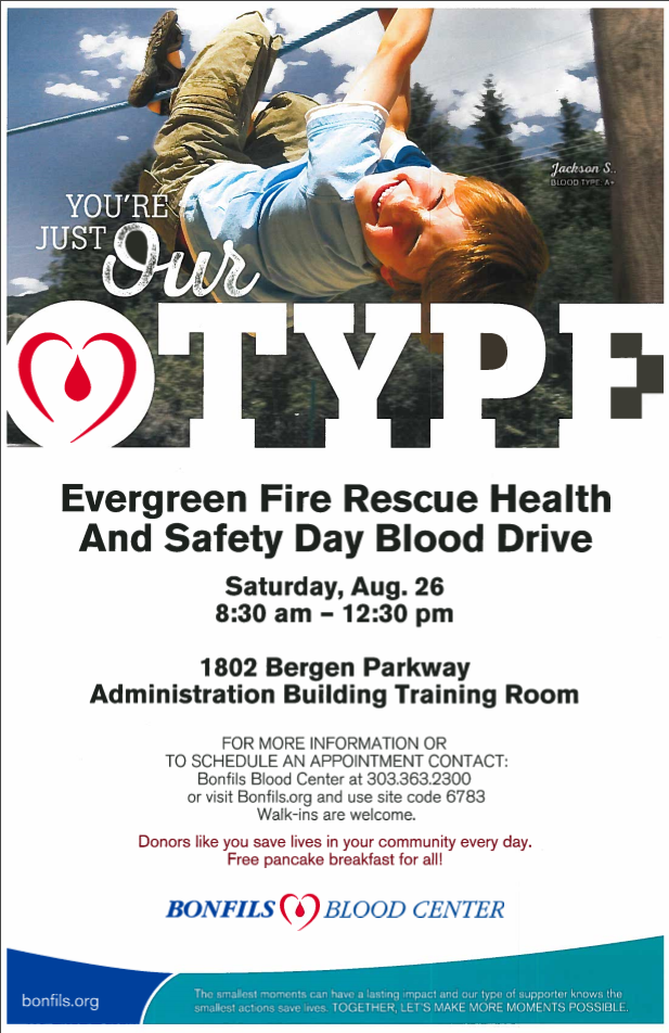 Bonfils Blood Drive Evergreen Fire Safety Day