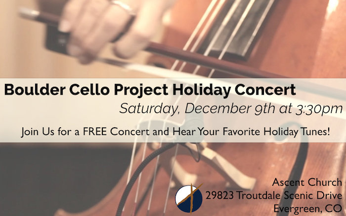 Boulder Cello Project Holiday Concert Ascent Church