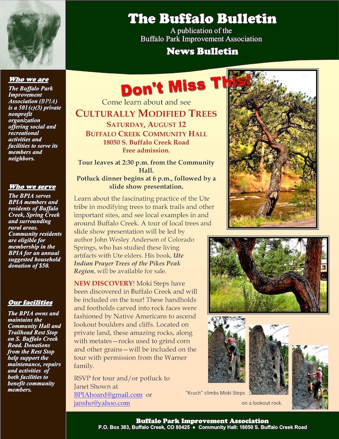 Buffalo Park Improvement Association Ute Indians Prayer Trees