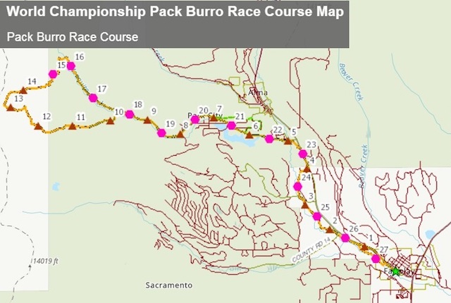Burro Days course map