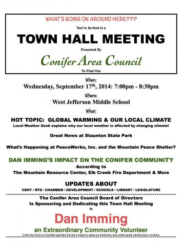 CAC Conifer Town Hall Meeting September 2014