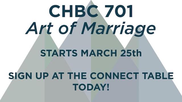 CHBC Crow Hill Bible Church Art of Marriage March 2018