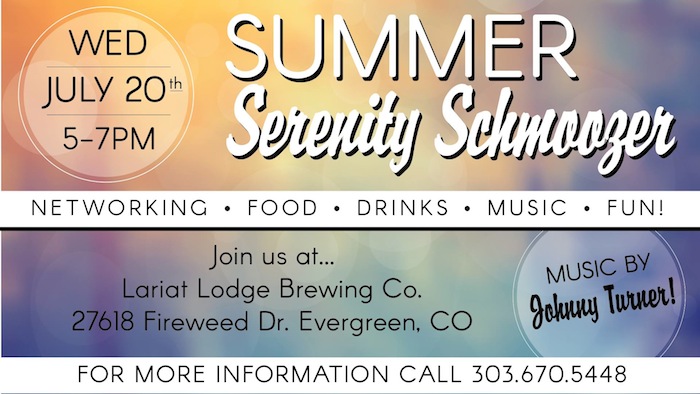 Colorado Serenity Magazine Summer Schmoozer Lariat Lodge Evergreen Colorado