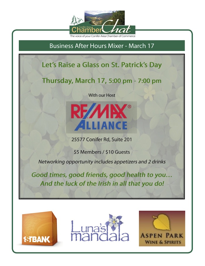 Conifer Area Chamber of Commerce March Mixer ReMax Alliance Conifer