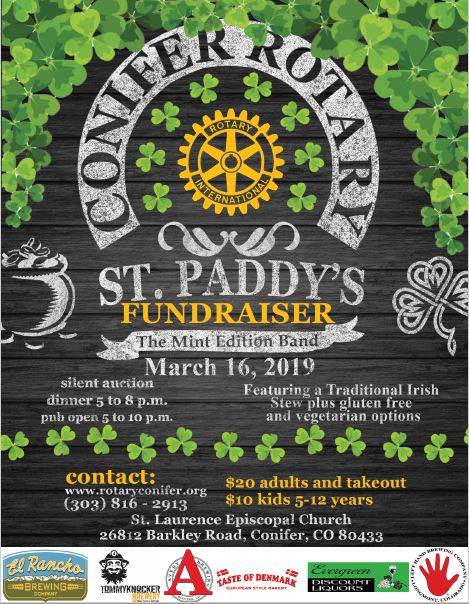 Conifer Rotary Club St. Paddys Party 2019
