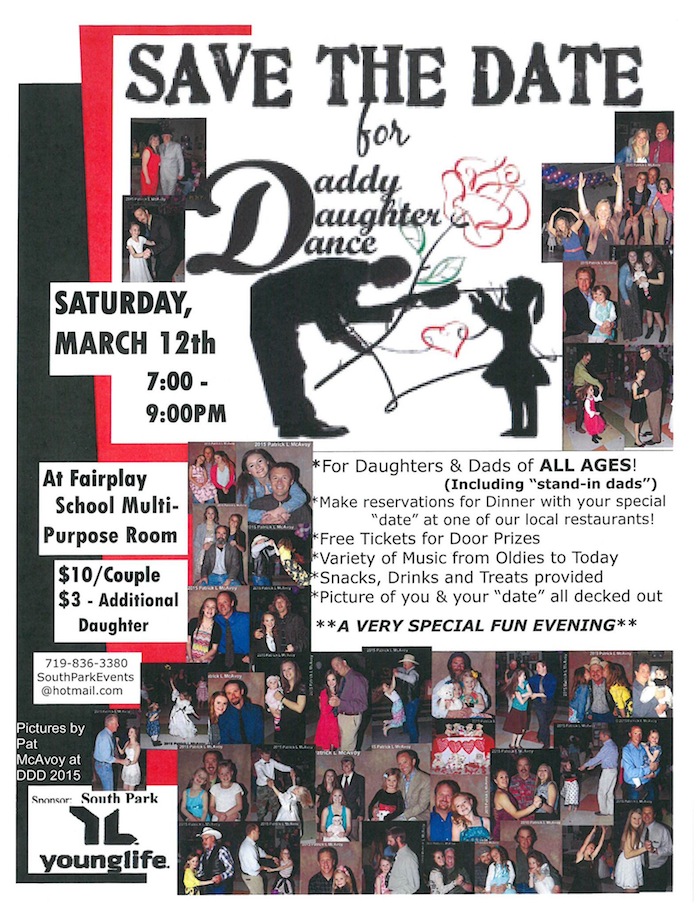 Daddy Daughter Dance South Park Fairplay Colorado schools