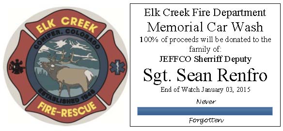 Elk Creek Fire Dept Memorial Car Wash Jefferson County Sheriffs Office Sean Renfro