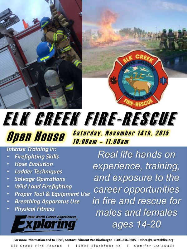 Elk Creek Fire Rescue Explorers Open House
