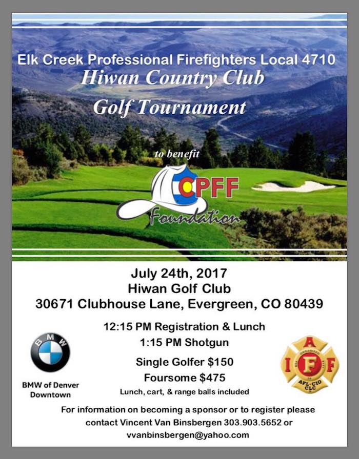 Elk Creek IAFF Local 4710 Hiwan Golf Tournament 2017