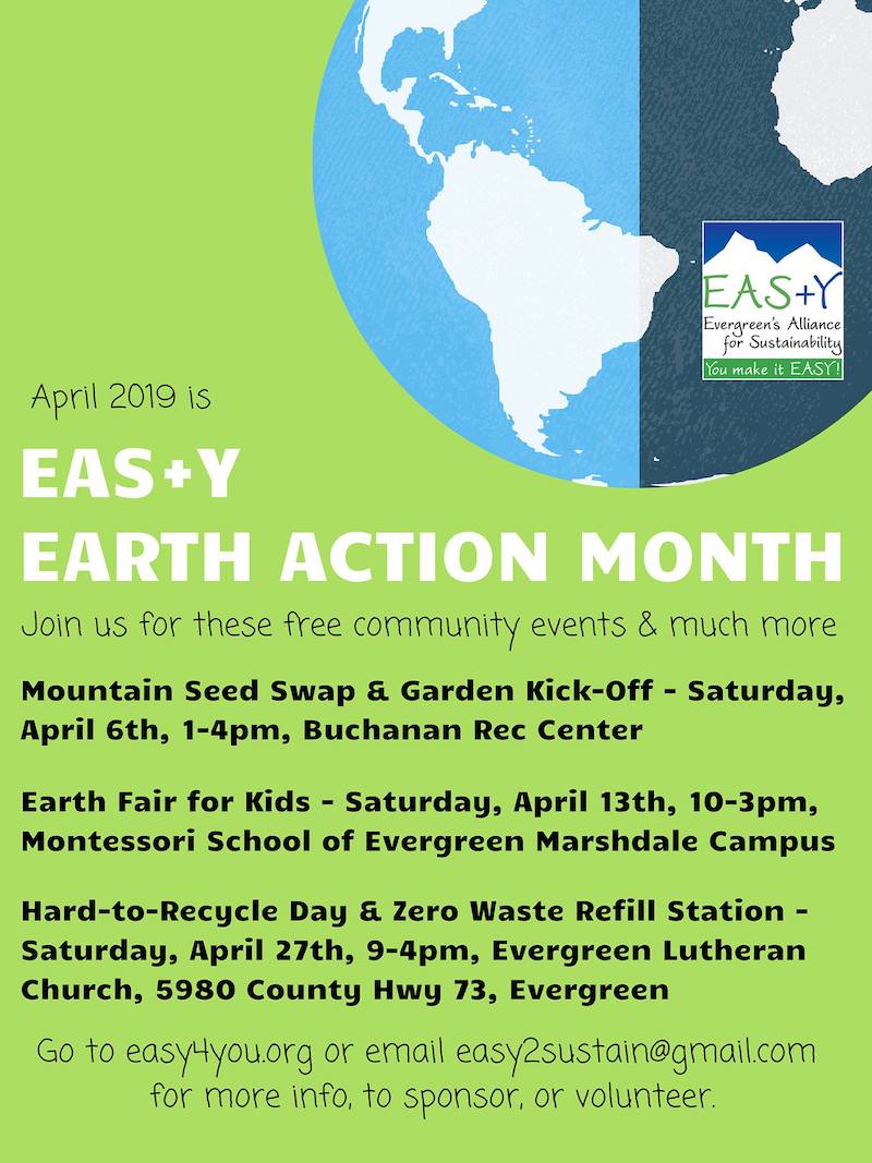Evergreen Alliance for Sustainability and You Mountain Seed and Garden Swap 2019