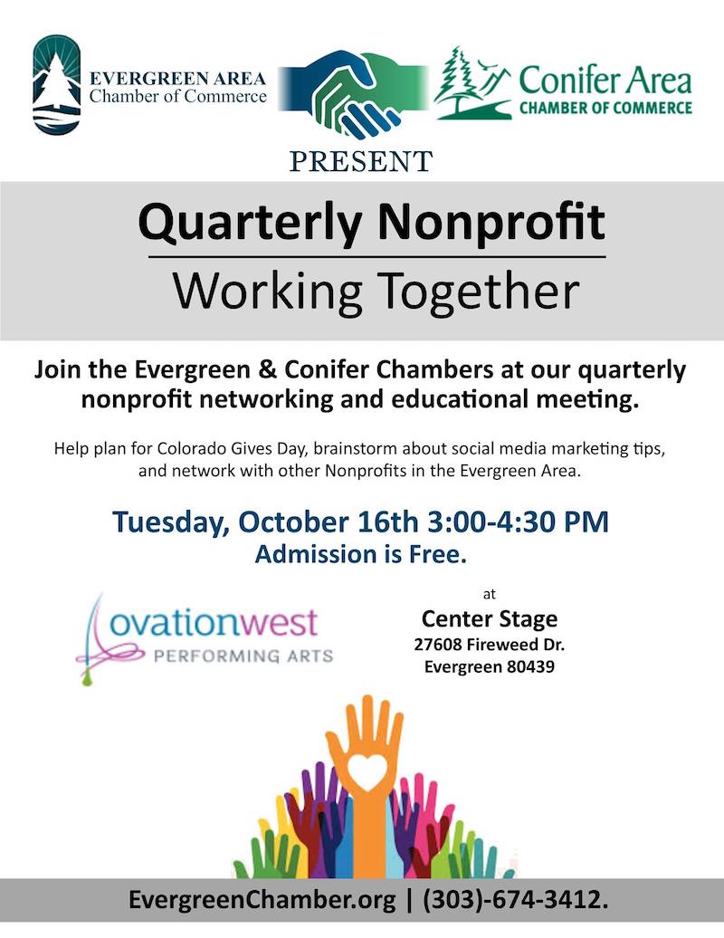 Evergreen Conifer Chamber of Commerce Quarterly Nonprofit Meeting October 2018