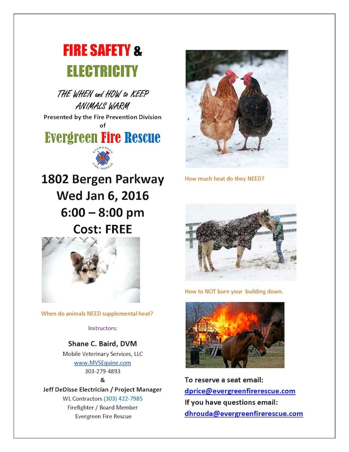 Evergreen Fire Rescue Electric Fire Safety Animal Class
