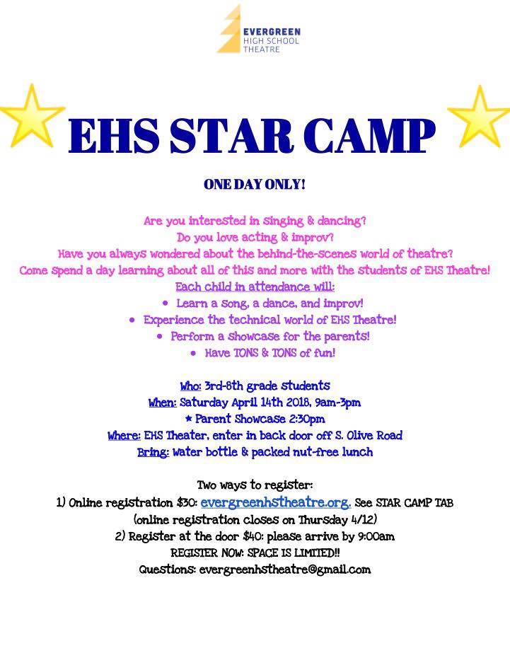 Evergreen High School Theatre Star Camp