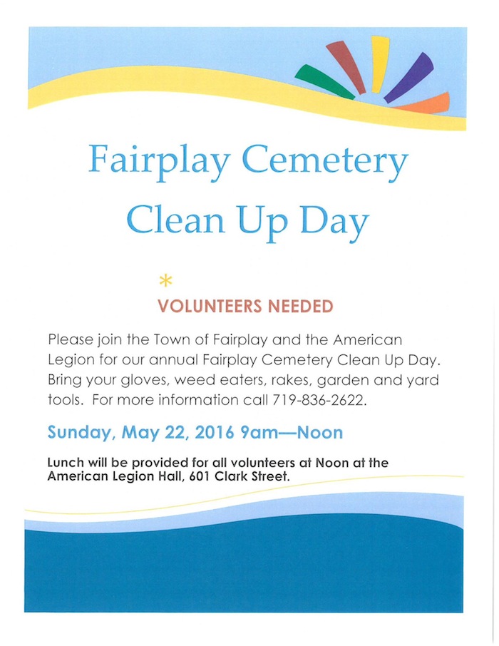 Fairplay Cemetary Clean Up Day 2016