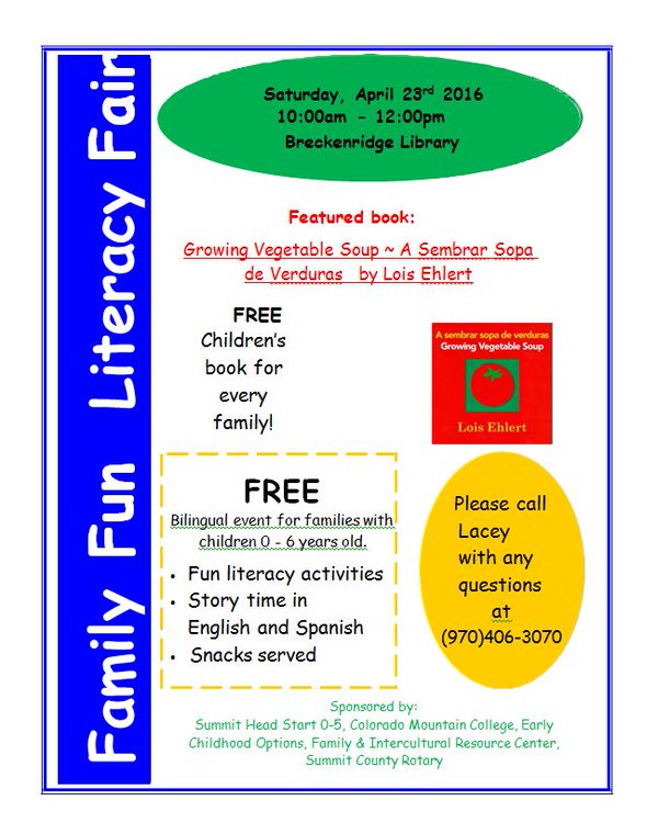 Family Fun Literacy Fair Summit County Library
