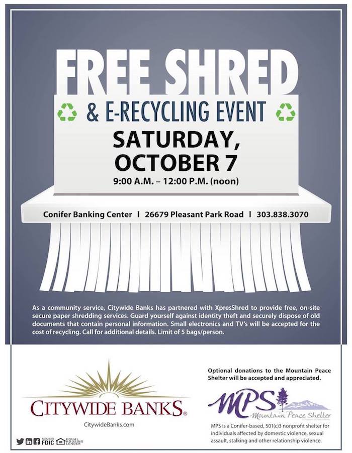 Free Shred and Recycling Event Peaceworks