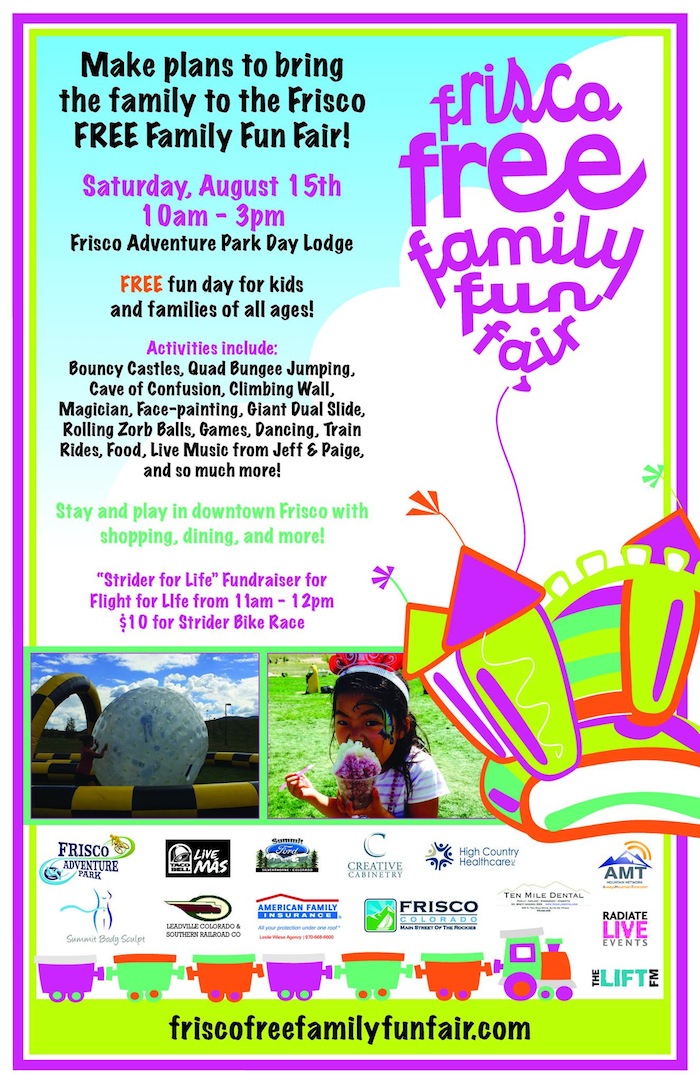 Frisco Colorado Free Fun Family Fair 2015