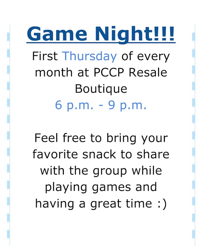 Game Night PCCP Resale Boutique