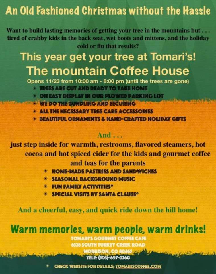 Get your Christmas Tree at Tomaris November 23