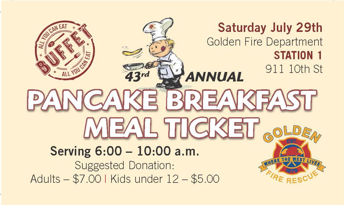 Golden Fire Department Pancake Breakfast 2017