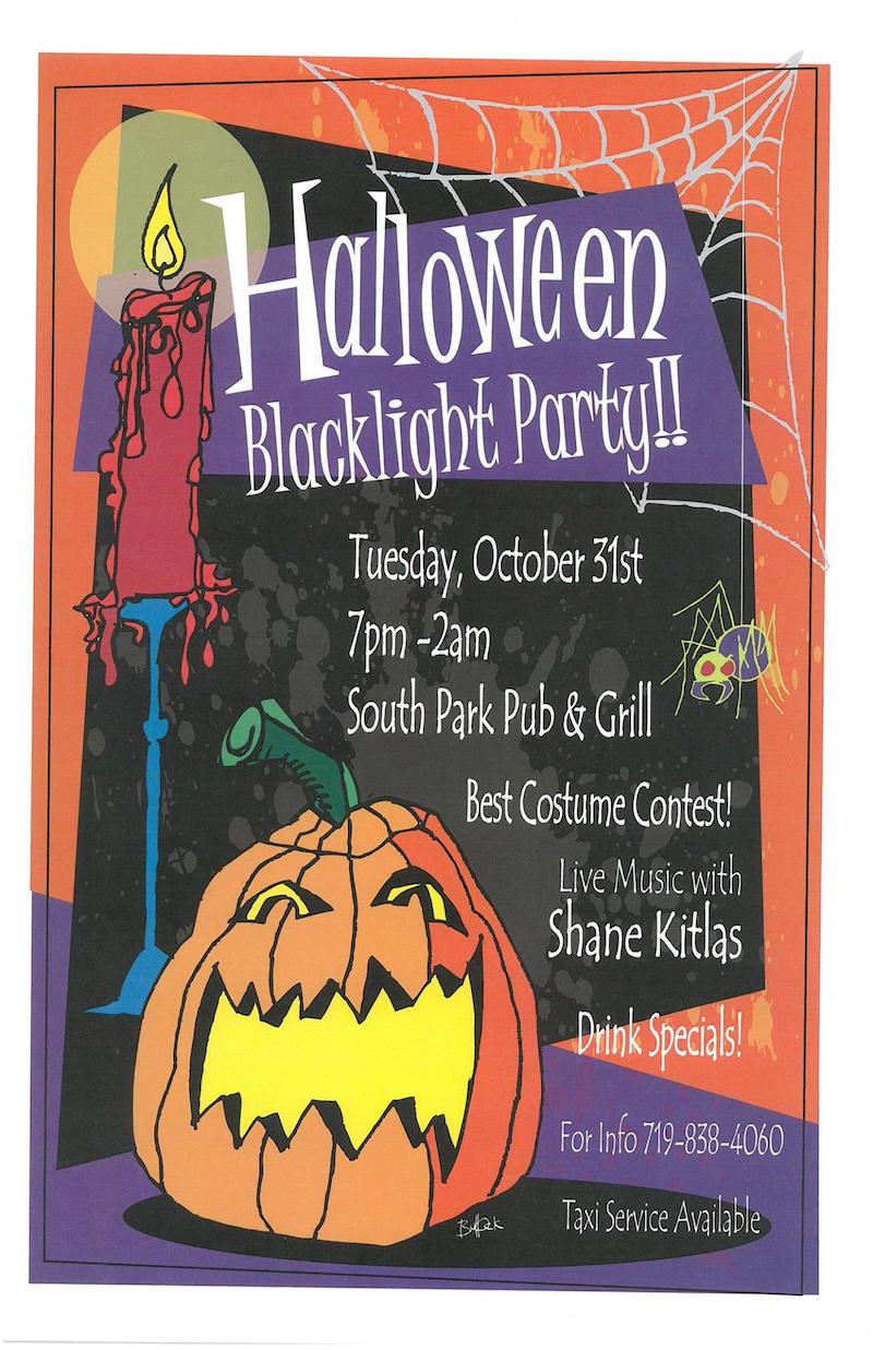 Halloween Blacklight Party South Park Pub and Grill