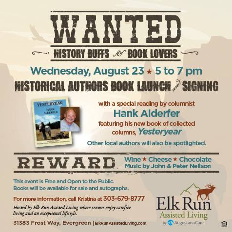 Historical Authors Book Launch and Signing Elk Run Assisted Living