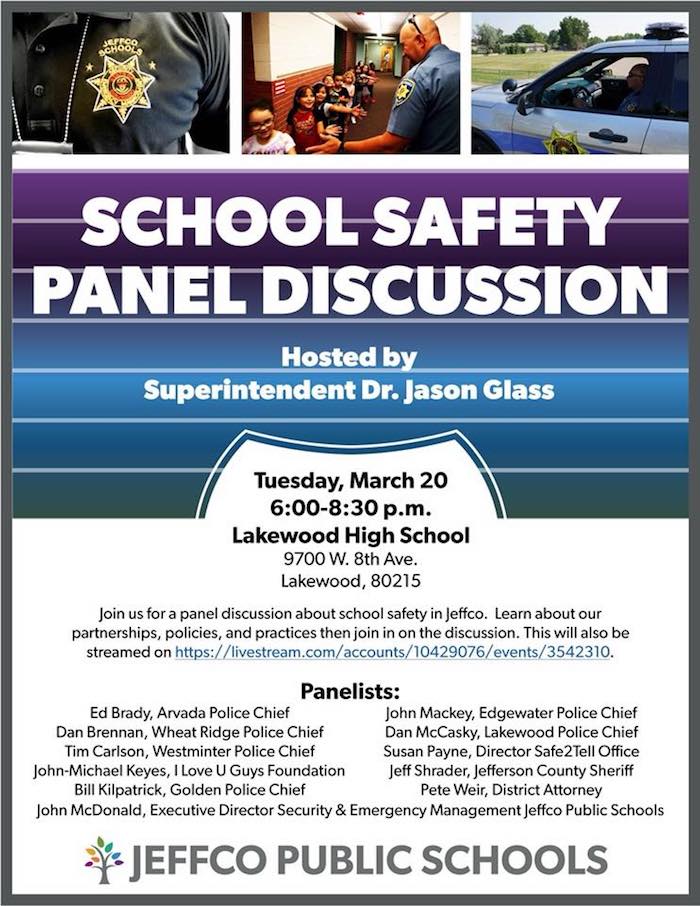 Jeffco Public School Safety Panel Discussion