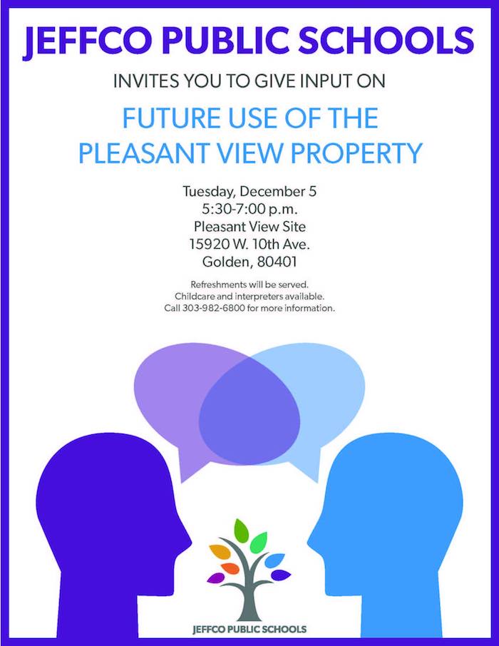 Jeffco Public Schools Future Use of Pleasant View Property Community Discussion