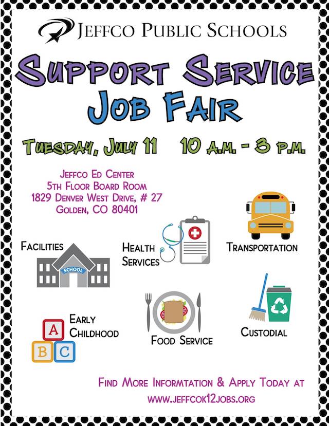 Jeffco Public Schools Job Fair July 11 2017