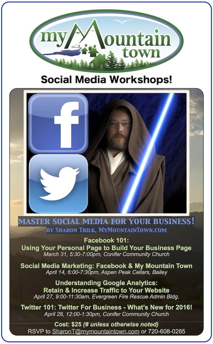 My Mountain Town workshop Learn to Master Social Media For Your Business or Nonprofit by Sharon Trilk