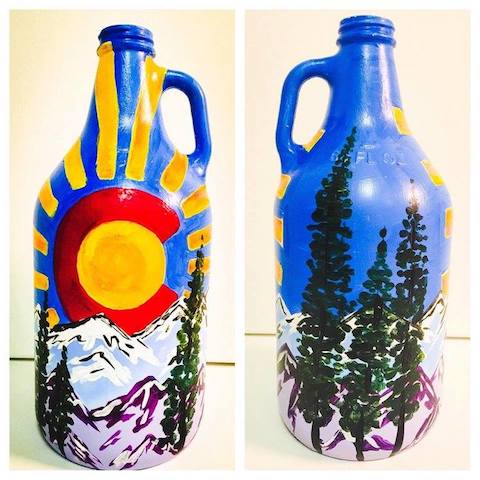 Mad Jacks Mountain Brewery growler painting party