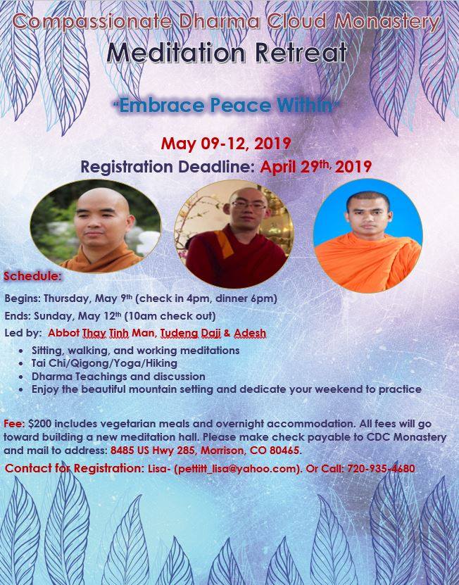 Meditation Retreat at Compassionate Dharma Cloud Monastery 2019
