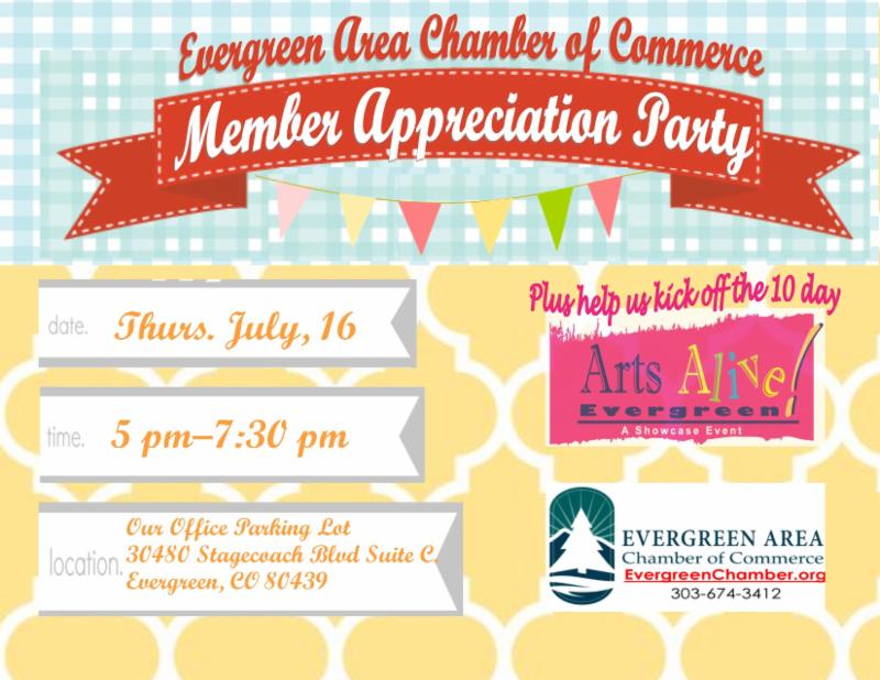 Evergreen Chamber of Commerce Member Appreciation Party Colorado