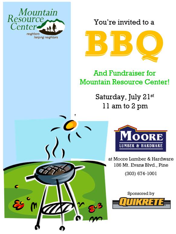 Mountain Resource Center BBQ Fundraiser at Moore Lumber and Hardware Pine Junction