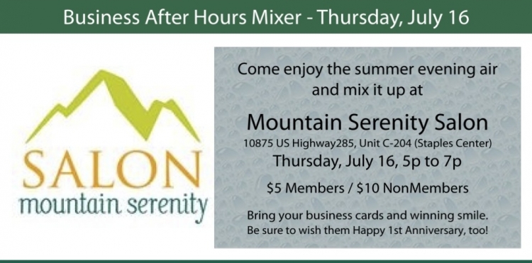 Mountain Serenity Salon Conifer Chamber Commerce Mixer July 16 2015 Colorado