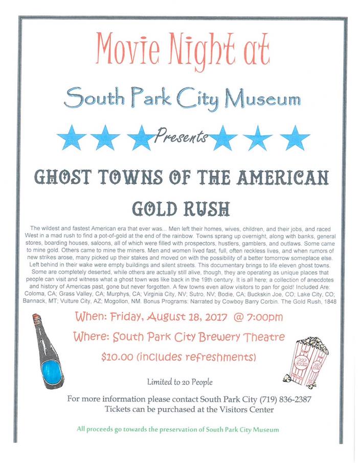 Movie Night South Park City Museum Ghost Towns of American Gold Rush