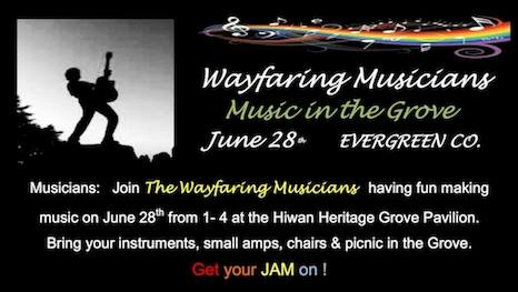 The Wayfaring Musicians Music in the Grove Evergreen Hiwan Heritage Grove Pavilion